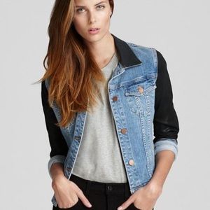J Brand Coated Sleeve Denim Jacket Bowie